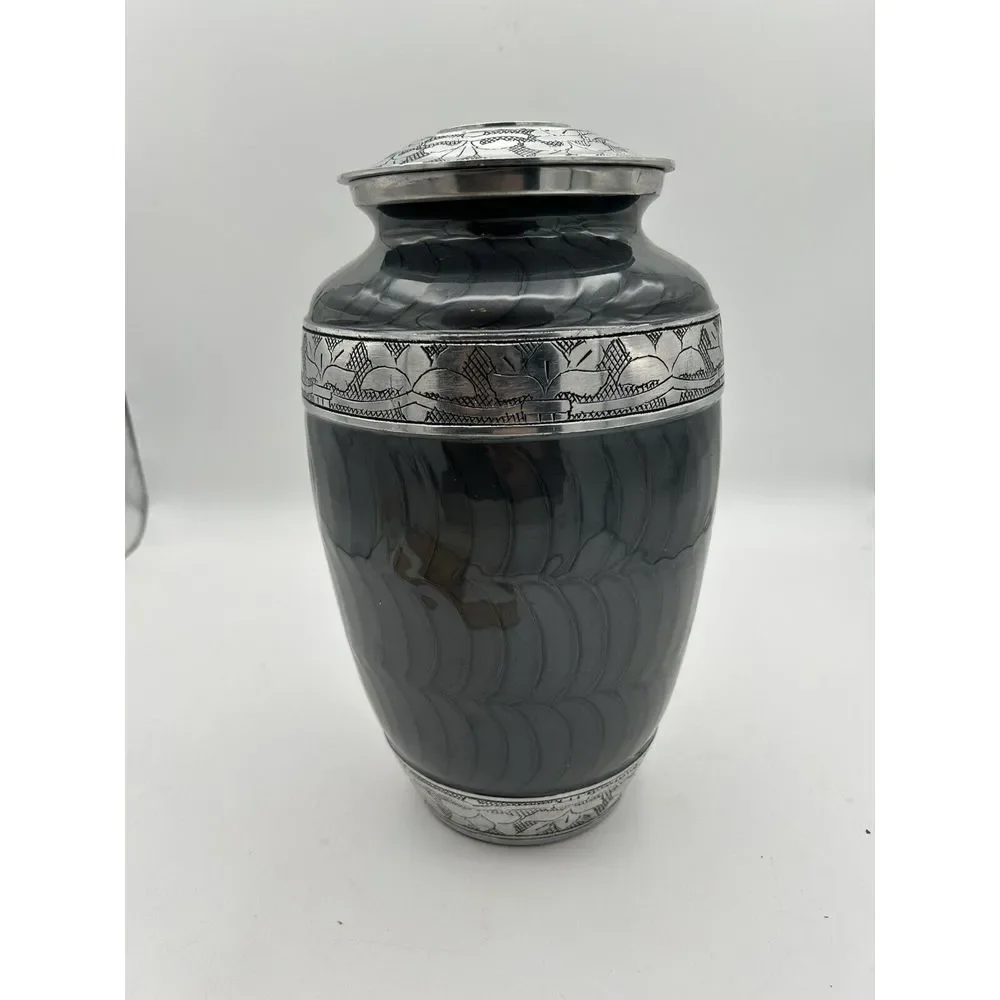 Cremation Urn for Adult Human Ashes, Large Handcrafted Funeral Memorial 10